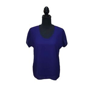 Soprano Cap Sleeve Scoop Neck Blouse